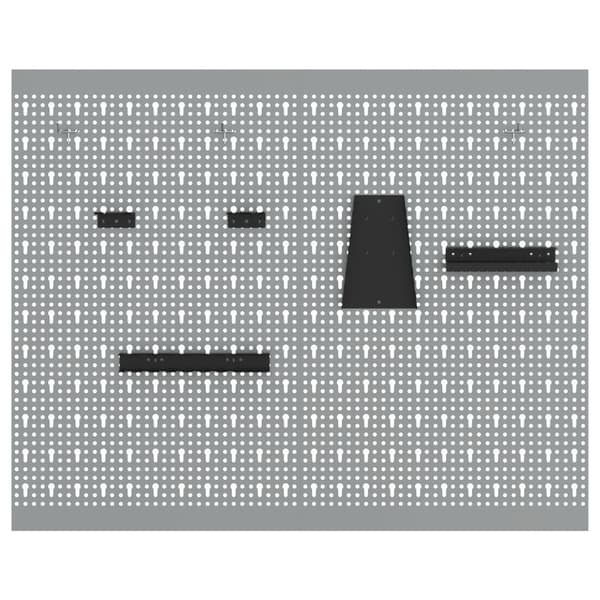 Verktygsväggpanel 2 pcs Grå 100 x 1 x 80 cm