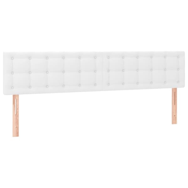 Ramsäng med madrass vit 200x200 cm konstläder