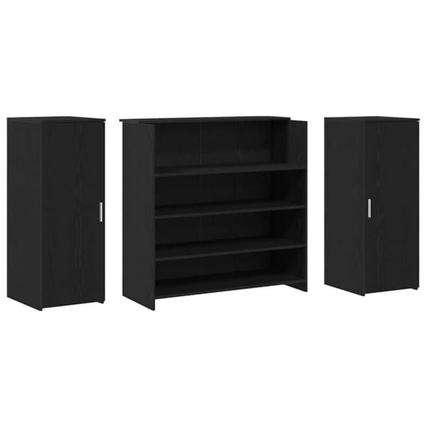 Receptionsdisk svart ek 180x50x103,5 cm konstruerat trä