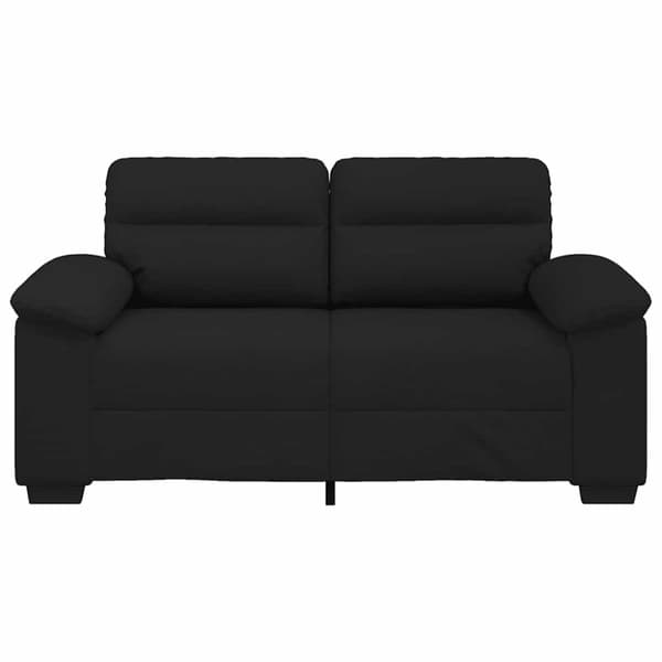 2-sitssoffa svart 160x81x84 cm tyg