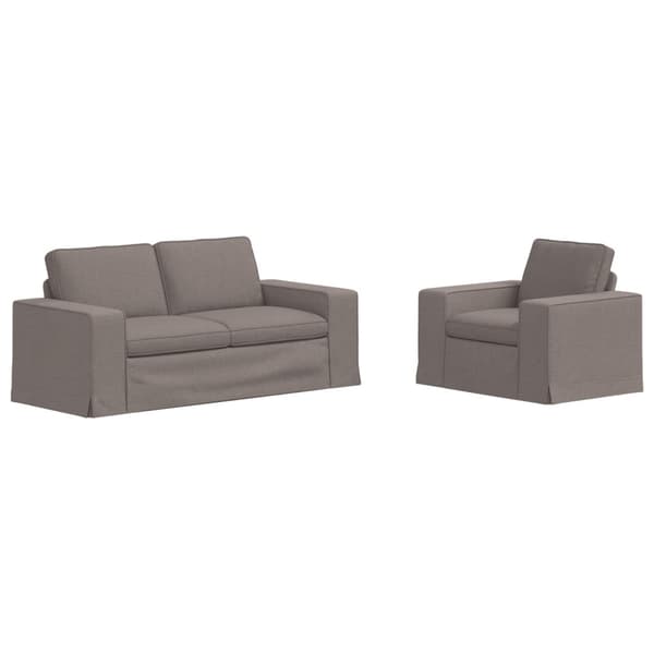 Soffset 2 pcs Taupe 182 x 80 x 82 cm tyg