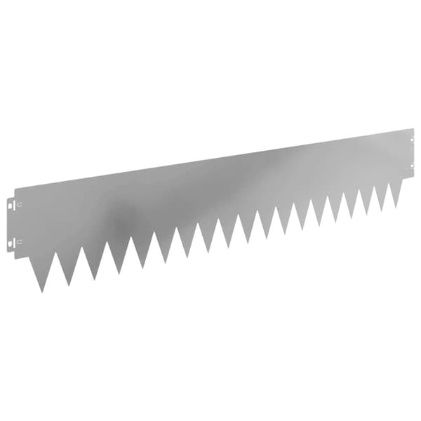 Kant för gräsmatta 10 pcs 103 x 20 cm metall Silver