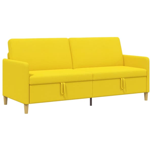 Soffa med förvaring Ljusgul 192 x 78 x 87 cm Polyester
