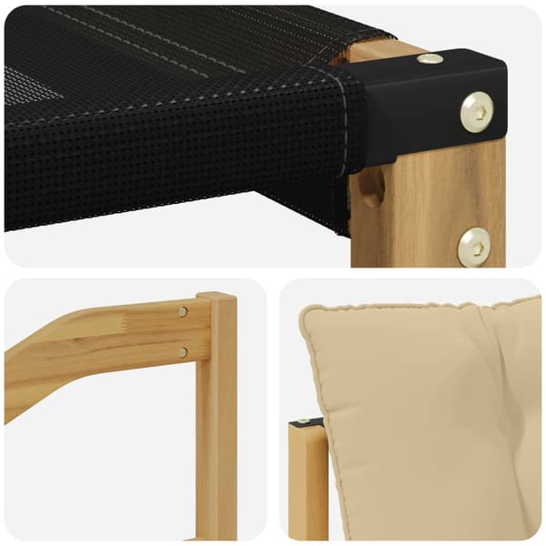 Utomhussoffset med kudde 4 pcs Vit och Beige