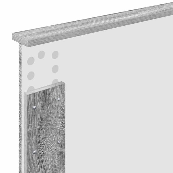 Sängram Grå Sonoma och Silver 75 x 190 cm Konstruerat trä