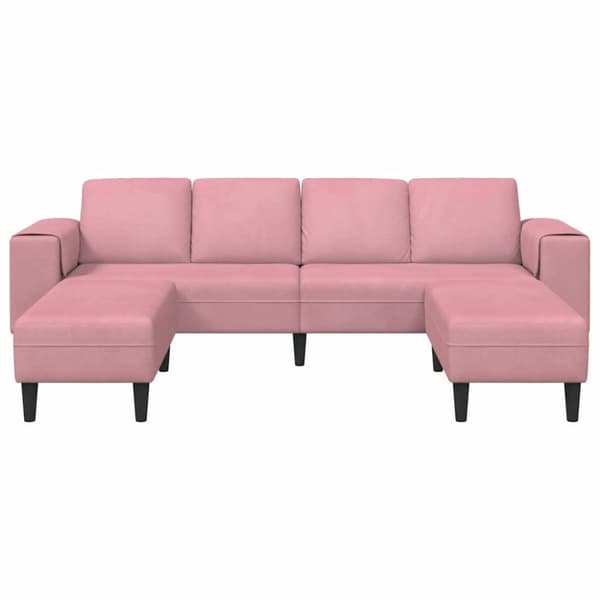 Vardagsrumsoffa 3 pcs Rosa 250 x 188 x 76 cm