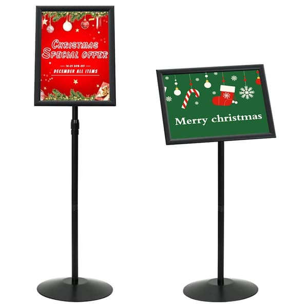 Pedestal affischställ Silver a3 PVC och stål
