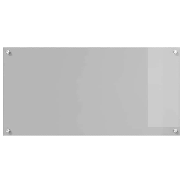 Köksskydd 2 pcs Ljusgrå 100 x 50 cm härdat glas