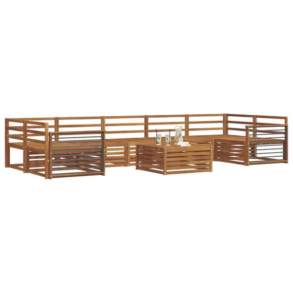 Utomhussoffset 8 pcs Naturfärg