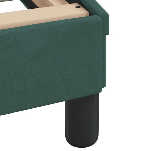 Bed Frame with LED without Mattress Dark Green 200x200 cm Velvet