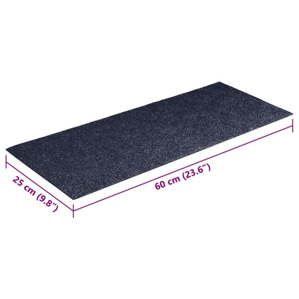 Trappmattor självhäftande 30 st 60x25 cm gråblå rektangulära