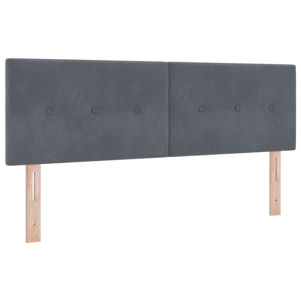 Huvudgavel Mörkgrå 144 cm Sammet