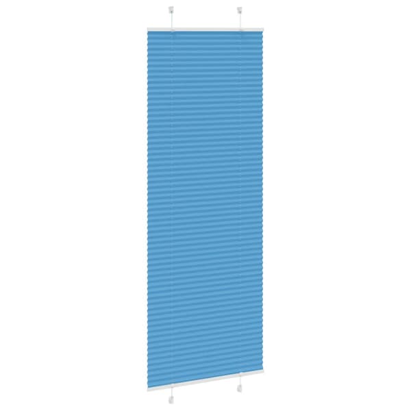 Plisserad persienn blå 75x200 cm tyg bredd 74,4 cm polyester