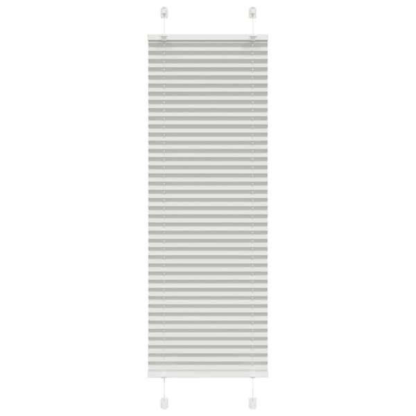Plisserad persienn ljusgrå 45x150cm tyg bredd 44,4cm polyester