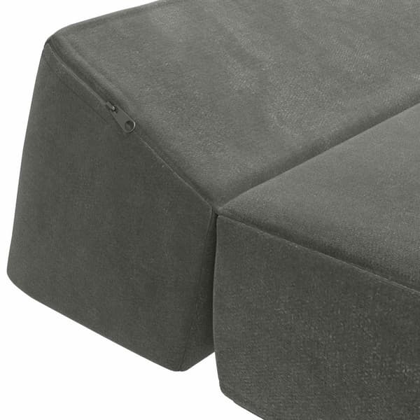 Fällbar Soffbed Mörkgrå 120 x 60 x 49 cm Tyg