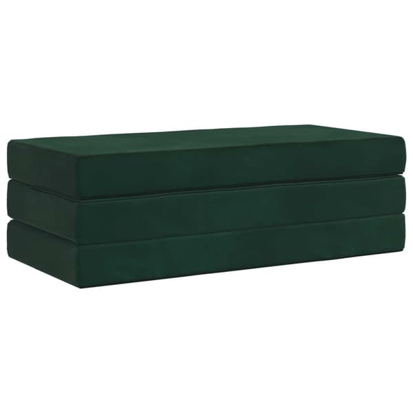 Fällbar Soffbed 140 x 67 x 45 cm Mörkgrön
