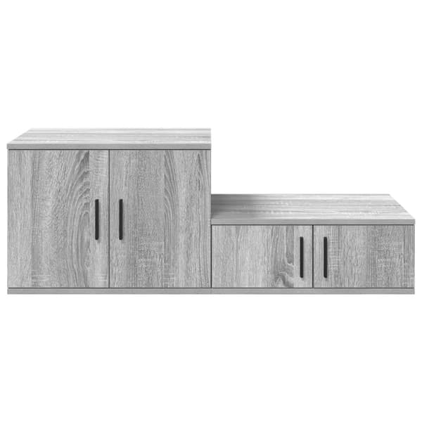 Förvaringsskåp 2 pcs Grå Sonoma 103 x 41 x 40 cm