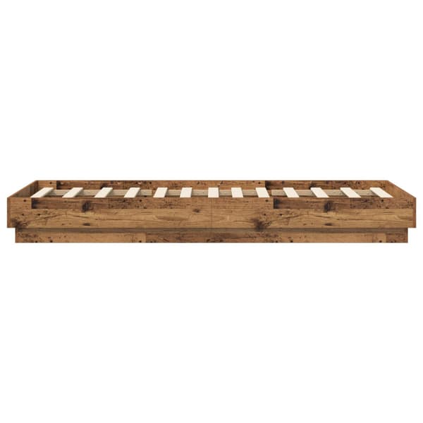 Golvsängsram Gammalt trä 80 x 200 cm Konstruerat trä