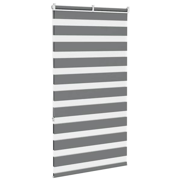 Rullgardin zebra mörkgrå 70x150 cm tyg bredd 65,9 cm polyester