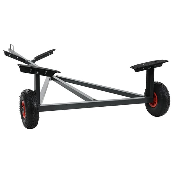 Båktrailer Silver 302 x 107 x 42 cm Stål