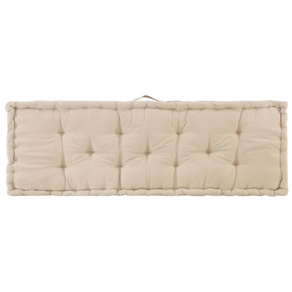 Dyna till pallsoffa 2 st bomull beige