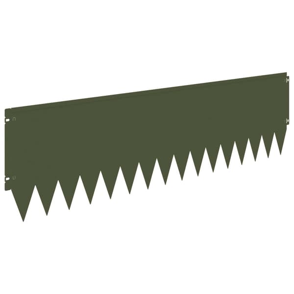 Kant för gräsmatta 20 pcs 103 x 30 cm Stål Olivgrön