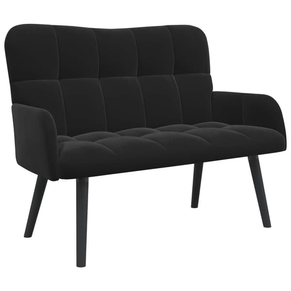 Tvåsitssoffa Svart 115 x 61 x 87 cm Sammet