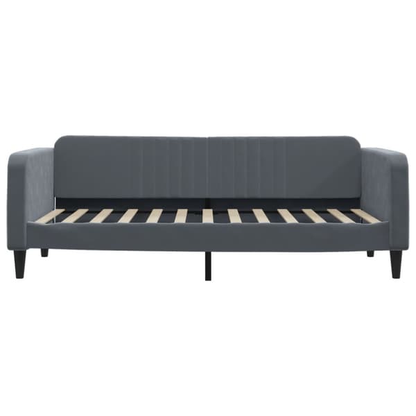 Dagbädd utdragbar mörkgrå 100x200 cm sammet
