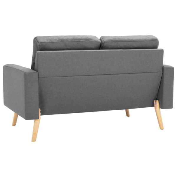 Soffgrupp 2 delar tyg ljusgrå