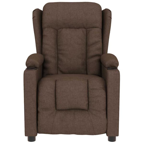 Massagefåtölj brun tyg