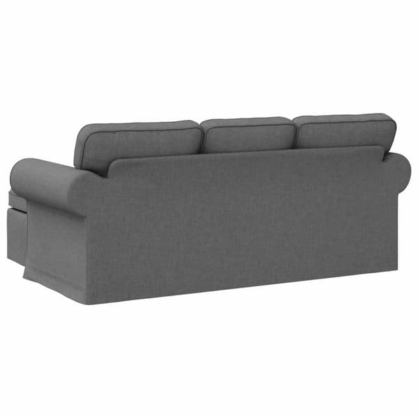 Soffa Mörkgrå 195 x 138 x 80 cm tyg