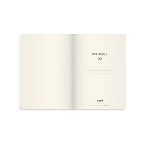 Ant.bok BURDE Deluxe A5 linj smooth beig
