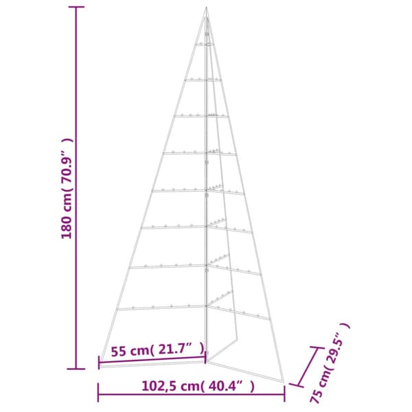 Julgran i metall svart 180 cm