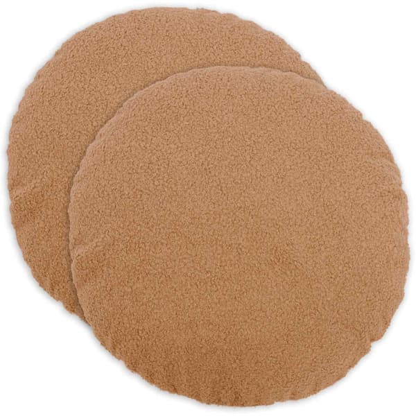 Kuddöverdrag 2 st HEERLEN Beige Ø 50 cm Bouclé