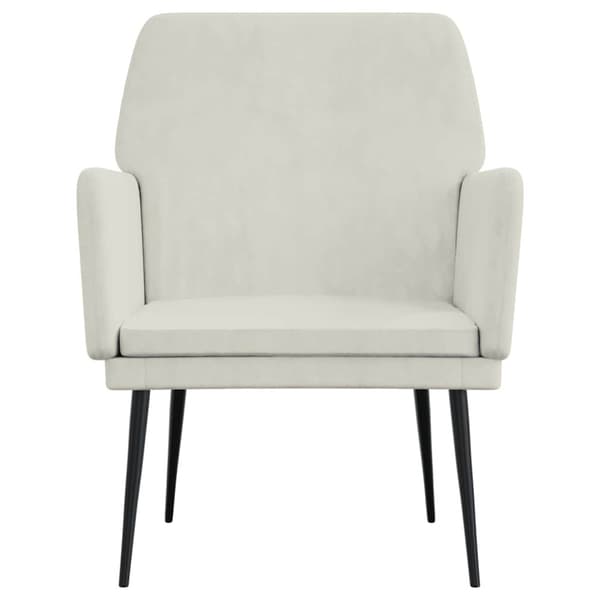 Loungestol gräddvit 62x79x79 cm sammet