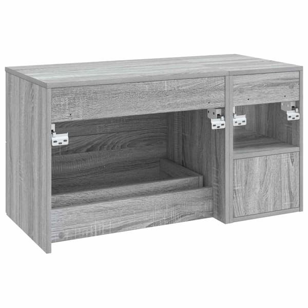 Badrumsmöbelset 2 pcs Grå Sonoma Konstruerat trä