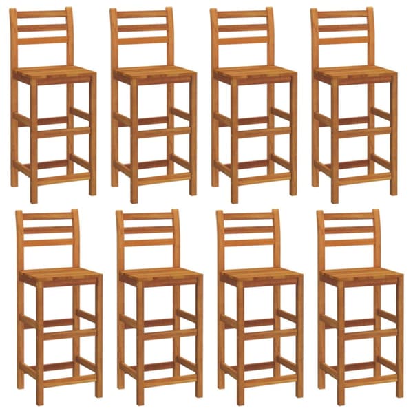 Barstolar 8 st massivt akaciaträ