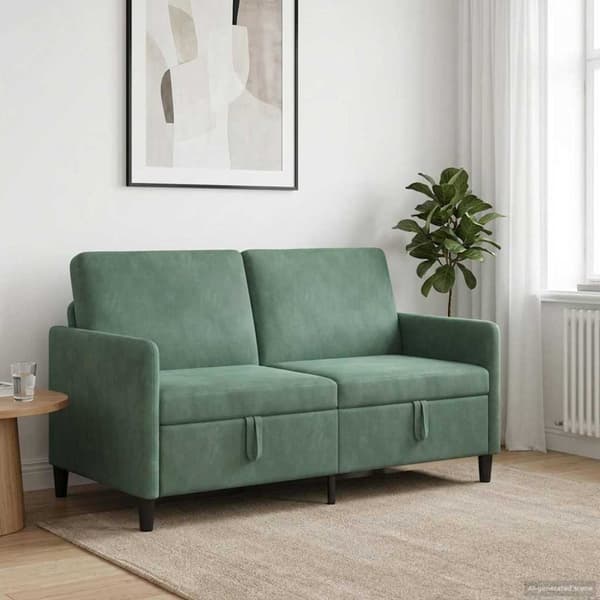 Soffa med förvaring Havgrön 152 x 78 x 87 cm Polyester