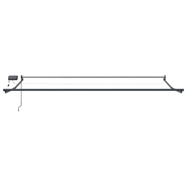 Manuell utdragbar markis med LED-lampor 5 x 3 m