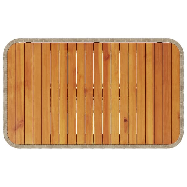Trädgårdsmöbelset Beige konstrotting