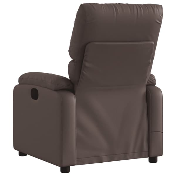Elektrisk massagefåtölj brun konstläder