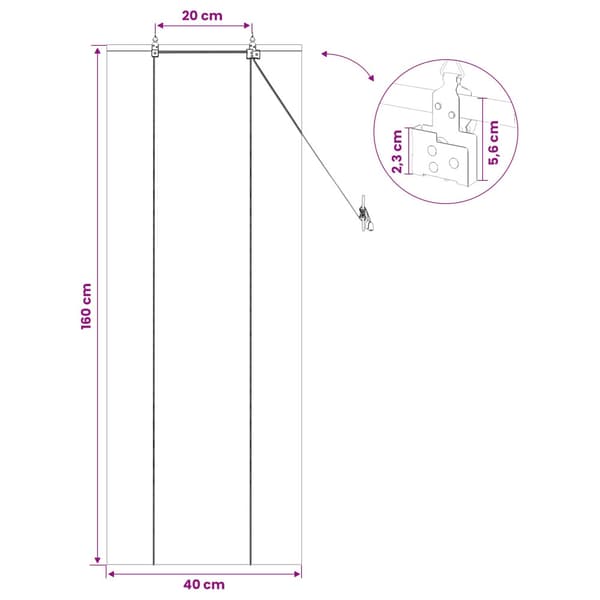 Rullgardin Naturlig 40 x 160 cm Bambu