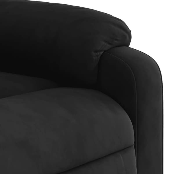 Massagefåtölj svart mikrofibertyg