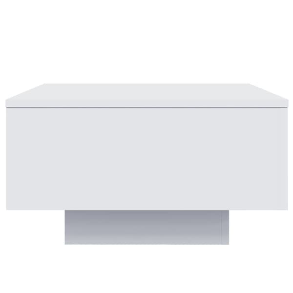 Soffbord med LED vit 55x55x31 cm