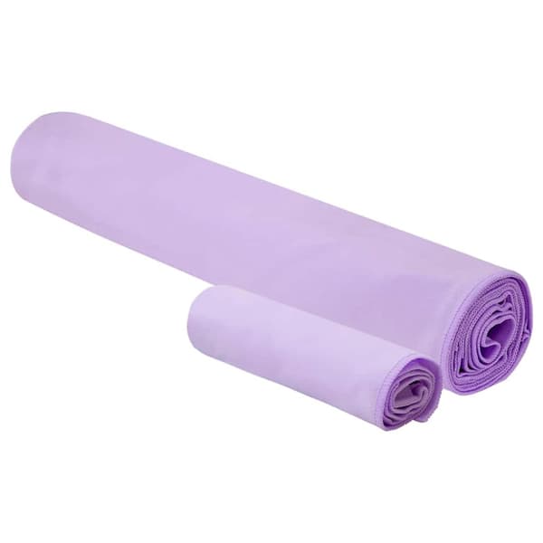 Sporthandduk Set 2 pcs Lila tyg
