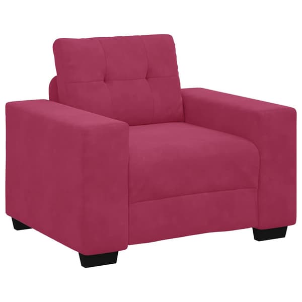 Soffstol vinröd 100x78x80 cm sammet