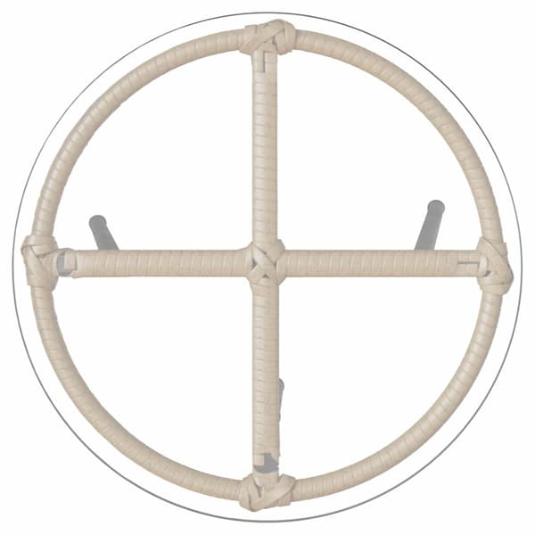 Trädgårdsmöbelset 3 pcs Brun och Kräm konstrotting