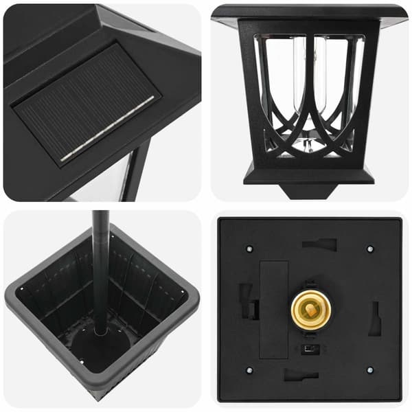 Utomhus Solamp with LED Bulb Svart