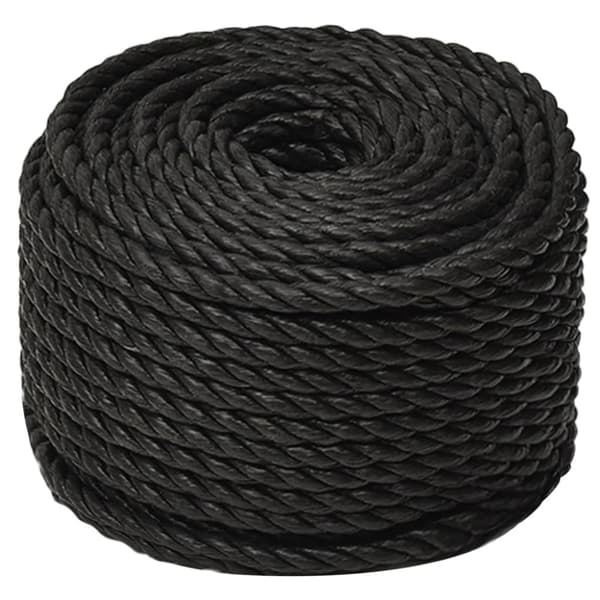 Rep svart 12 mm 100 m polypropen