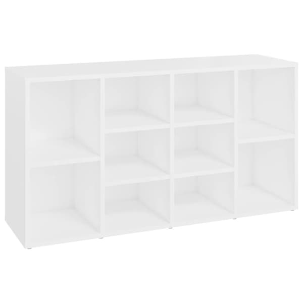 Skobänk vit 103x30x55 cm konstruerat trä